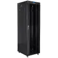 Lanberg - Rack skap - med 4 kjølevifter, display - svart, RAL 9004 - 42U - 19