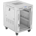 Lanberg - Rack skap - flat pack - med 6 kjølevifter - fritt stående - RAL 7035, grå - 15U - 19