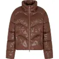 Emporio Armani for woman. 7W000654_AF16408 Brown monogrammed quilted bomber jacket (M), Casual, Polyamide