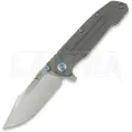 Reate 9D-V2 foldekniv, Titanium/Blue Hardware, Satin