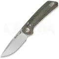 Reate PL-XT Nitro-V foldekniv, Red/Black Micarta, Satin