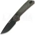 Reate PL-XT Nitro-V foldekniv, Red/Black Micarta, Black PVD