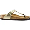 Birkenstock for woman. 1016109 Gizeh Birko-Flor Narrow Fit Narrow Fit Sandals gold (40), Flat, None, Casual