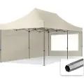 TOOLPORT 3x6 m stål, pop up partytelt, 2 sidepaneler, creme