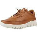 Carmela for woman. 16252501-CAMEL Leather trainers 162525 brown (36), Flat, Laces, Casual