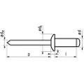 Masterfix 4,8X16 rundhovedet aluminium/stål blindnitte - (500 stk.)