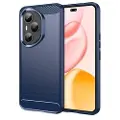Mtp Products Honor 400 Pro Børstet TPU-deksel - karbonfiber - blå