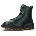 Camper for man. K300533-005 Brutus Leather Ankle Boots green (46), Flat, Zip, Casual