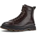 Camper for man. K300533-002 Brutus dark brown leather ankle boots (45), Flat, Zip, Casual