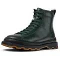 Camper for woman. K400816-005 Brutus Leather Ankle Boots green (38), Flat, Zip, Casual