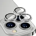 Mtp Products iPhone 16 Pro/16 Pro Max Hat Prince Glitter Kamera Linse Beskyttelse - Sølv