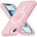 Mtp Products iPhone 16e Stylish Glitter Series Hybrid-deksel - MagSafe-kompatibel - Rosa