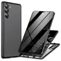 Mtp Products Samsung Galaxy S24+ Magnetisk Deksel med Herdet Glass - Privacy - Svart