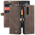 CASEME 013 Series Samsung Galaxy Z Fold4 Lommebok-deksel - Kaffe