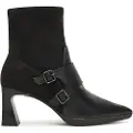 Hispanitas for woman. HI254304 Atlanta Leather Ankle Boots black (41), 5 to 8 cm, Zip, Casual