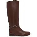 Ralph Lauren for woman. 802974383002 Brooke II tall boot in brown calfskin leather (36), Flat, Zip, Casual