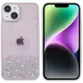 Mtp Products Starry Sky Sparkle iPhone 14 TPU Deksel - Rosa