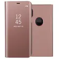 Mtp Products iPhone X / iPhone XS Luxury Series Mirror View Flip-deksel - Roségull