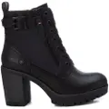Refresh for woman. 17123202-NEGRO Ankle boots with buckle -Height heel 8cm- black (38), 5 to 8 cm, Laces, Zip, Casual, Imitation leather