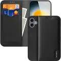 DUX iPhone 17 Hivo Lommebok-deksel I Lær - Svart