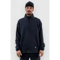 Jones Snowboards Lodge Half Zip Rec Fleecejakke svart