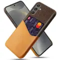 Mtp Products Samsung Galaxy S25 KSQ Deksel med Kort Lomme - Oransje