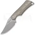 Mercury Kali - Clip Point - Green Canvas Micarta kniv