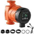 Vevor LPS25-6BP/130 Høyeffektiv sirkulasjonspumpe, 58 LPM, 4 M maks. løft Støpejerns varmtvannsresirkulasjonspumpe, gjenget tilkobling, tilbakeslagsventil, stillegående drift, for hjemmevarmesystem