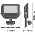 Ledvance Floodlight Performance multi lumen sensor 2400lm 17W/830 IP65 hvid