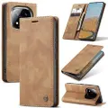 CASEME Xiaomi Redmi Note 14 Pro 5G/14 Pro+ 5G/Poco X7 013 Series Lommebok-deksel - Brun