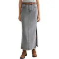 Scotch & Soda Black Denim Lang Skjørt