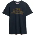 Superdry for man. M1012229A Heritage Brand Relaxed T-shirt navy (XXL), Casual, Cotton, Short sleeve