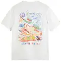 Scotch & Soda Front Back Swan Artwork Kortarmet T-skjorte