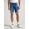 Pepe Jeans for man. PM801080HT9 Blue Slim Bermuda shorts (30), Casual, Cotton, Denim, Sustainable