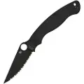 Spyderco Military 2, Black G-10, Black Blade, SpyderEdge