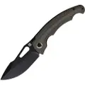 Artisan Cutlery Xcellerator foldekniv, Black PVD, OD Green Micarta