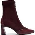 Hispanitas for woman. HI254186 Atlanta Soho burgundy leather ankle boots (38), 3 to 5 cm, Zip, Casual