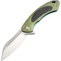 Artisan Cutlery Eterno Framelock CPM S35VN foldekniv, gold/blue