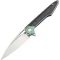 Artisan Cutlery Archaeo Framelock foldekniv, Blue/Gold