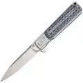 Artisan Cutlery Classic D2 foldekniv, black/white