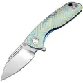 Artisan Cutlery Wren Framelock CPM S35VN foldekniv, blue/gold