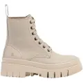 Art for woman. 1195311ZZ003_020 Leather Boots 1953 Amberes white -Heel height 5cm (40), Beige, 3 to 5 cm, Laces, Casual