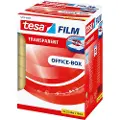 TESA Tape Tesafilm, 19 mm x 66 m, gjennomsiktig, pakke med 8 ruller