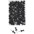 Wedo 54 201, Sort, Metall, Plast, 23 mm, 100 stykker, Boks
