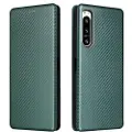 Mtp Products Sony Xperia 5 IV Flip-deksel - Karbonfiber - Grønn