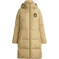 Ralph Lauren for woman. 297P04126002 Down coat with hood and beige patch (M), Casual, Polyester