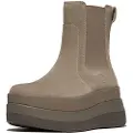 FitFlop F-mode Stack Suede Chelsea Booties
