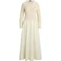 Ralph Lauren for woman. 211978251001 Woven Fit & Flare beige dress (XS), Casual, Wool, Long sleeve