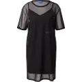 Karl Lagerfeld A4w13048 Jersey X Mesh Kort Ermet Kort Kjole