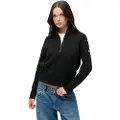 Superdry Slouchy Knitted Genser Med Halv Glidelås